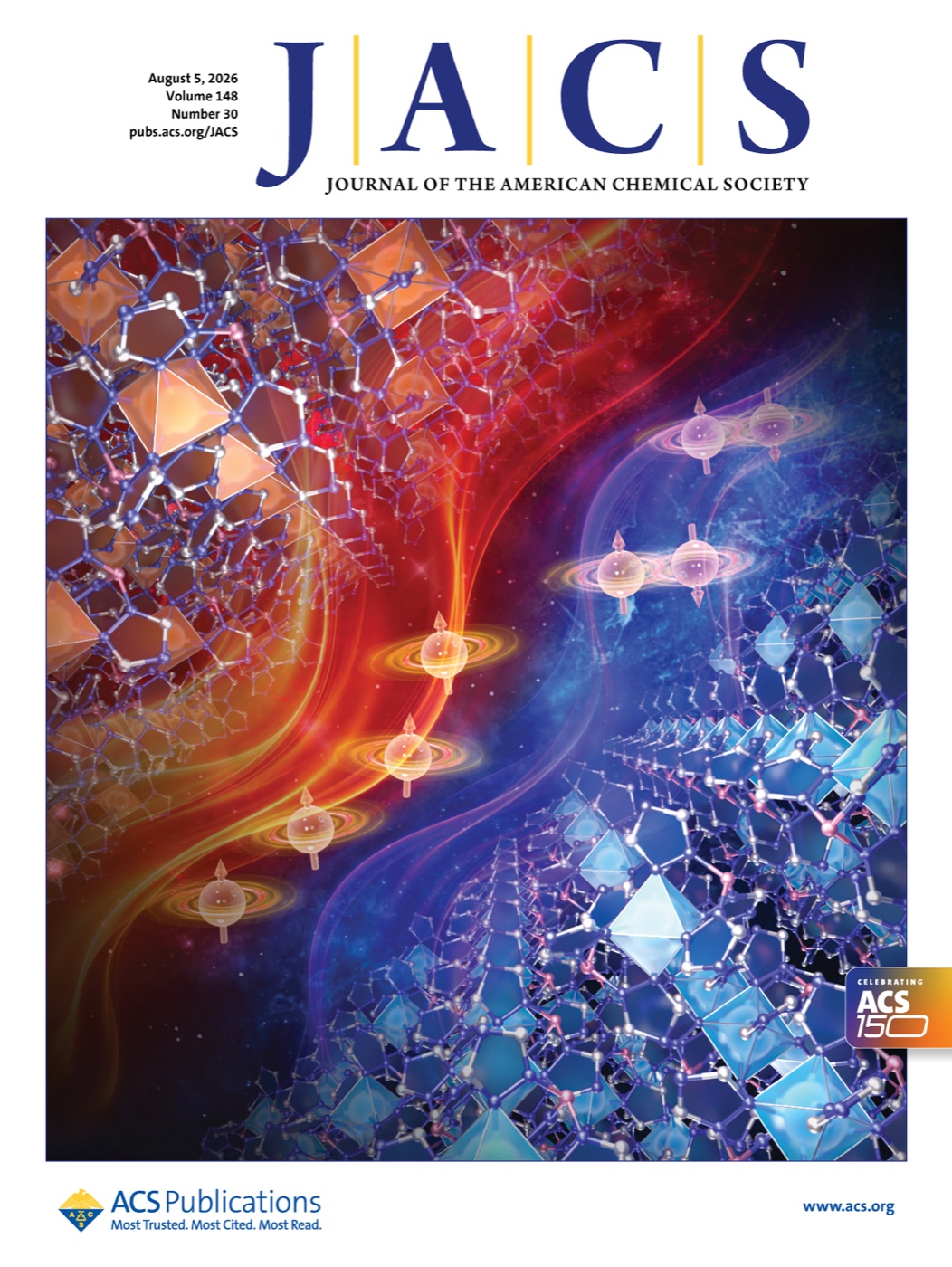 Journal cover for "Reversible regulation of thermal conductivity through spin-crossover transitions"